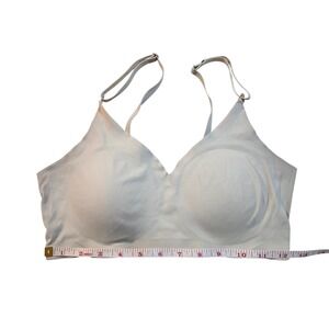 Comfort Revolution Wireless Bra Beige Seamless Bralette Size S Adjustable Straps